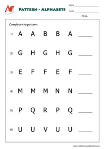 Alphabet Pattern Worksheet