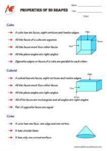 Properties of 3D shapes