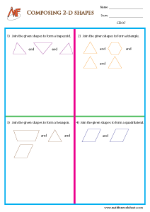 Compose and Decompose shapes worksheets