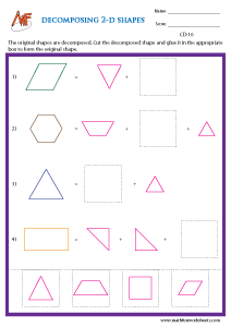Compose and Decompose shapes worksheets