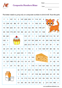 Prime and Composite numbers worksheet