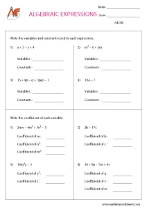 Algebraic Expressions