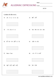 Algebraic Expressions