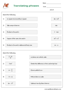 Algebraic Expressions