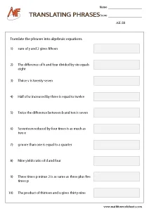Algebraic Expressions