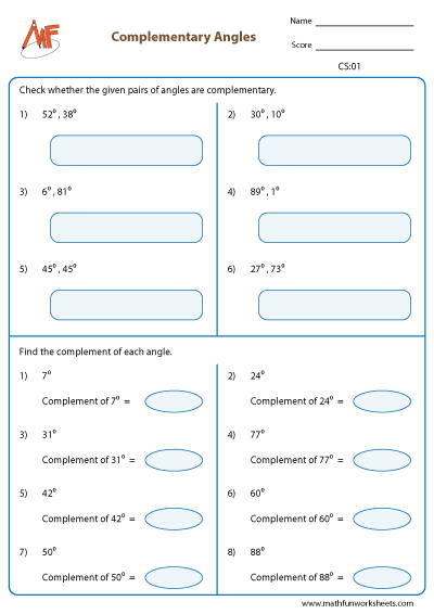 Complementary and Supplementary Angles