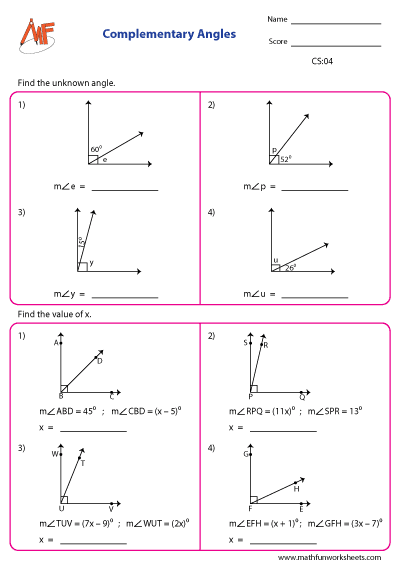 Complementary and Supplementary Angles