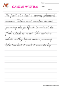 Cursive Writing Worksheets – Free Printable PDFs for Kids