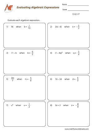 Evaluate Algebraic Identities