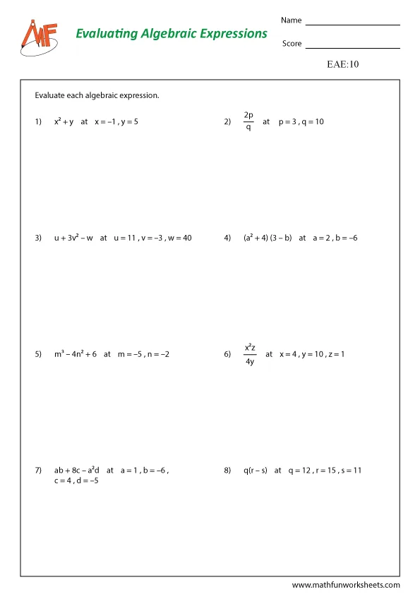 Evaluate Algebraic Identities