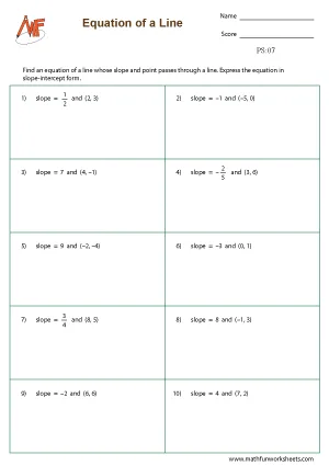 Point Slope Form