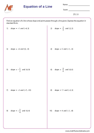 Point Slope Form