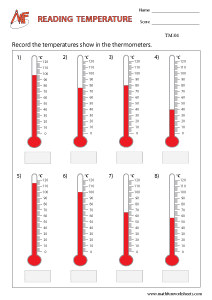Temperature Worksheets