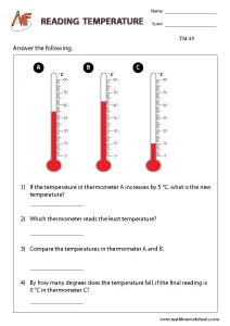 Temperature Worksheets