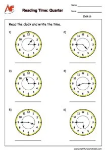 Time Worksheets