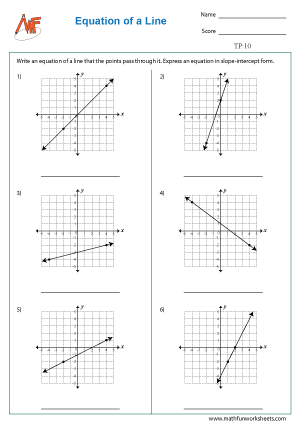 Two Point Form Worksheets