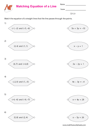 Two Point Form Worksheets