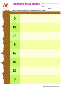 Tally Marks Worksheets