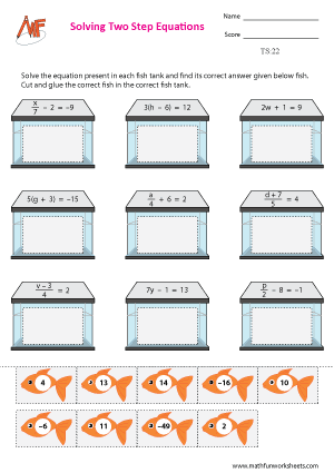 Two Step Equation Worksheets