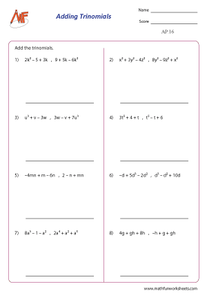 Adding Polynomials