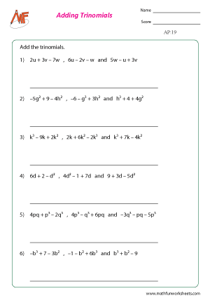Adding Polynomials