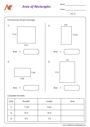 Area of Rectangle