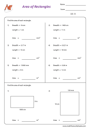 Area of Rectangle