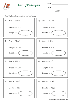 Area of Rectangle