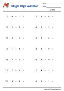 Single Digit Addition