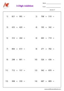 3 digit addition