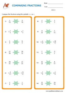 Comparing and Ordering Fractions