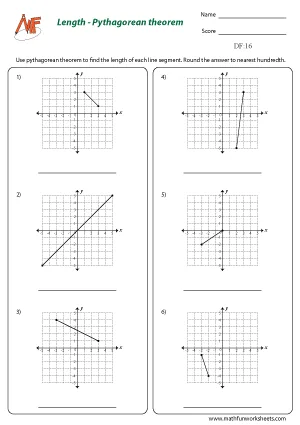Distance Worksheets