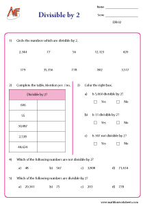 Divisibility Rules
