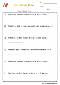 Divisibility Rules