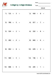 Division Worksheets