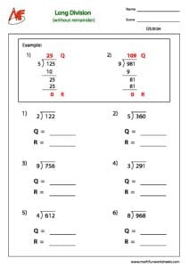 Long Division without Remainder