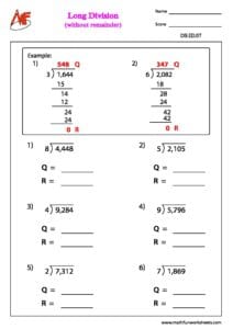 Long Division without Remainder
