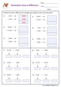 Estimation Worksheets