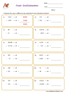 Estimation Worksheets