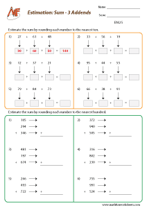 Estimation Worksheets