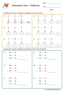 Estimation Worksheets