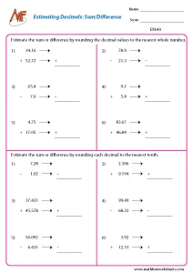 Estimation Worksheets