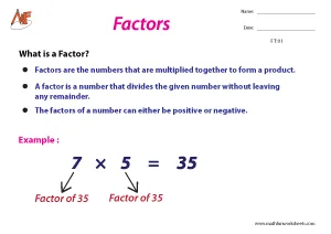 Factors and Multiples