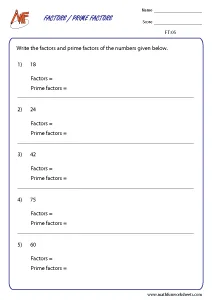 Factors and Multiples