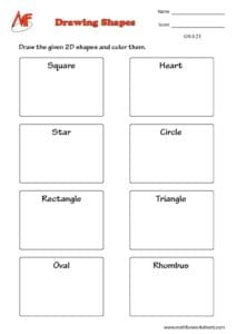 2D Shapes Worksheets