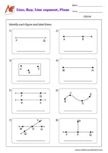Lines, Rays, Line Segments and Planes