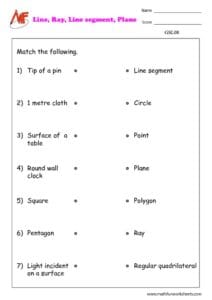 Lines, Rays, Line Segments and Planes