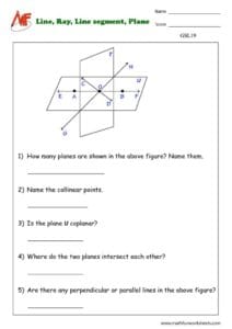 Lines, Rays, Line Segments and Planes