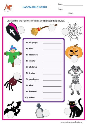Halloween Worksheets