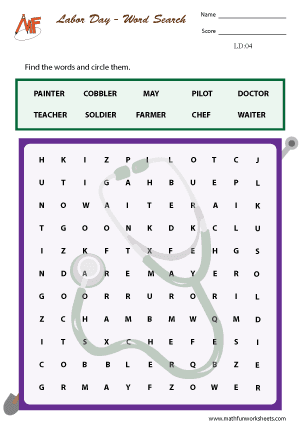 Labor Day Worksheets